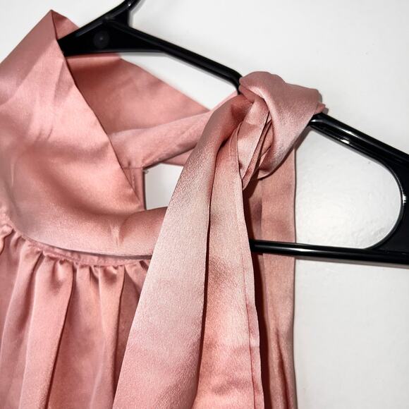 Shein Light Pink Side Tie Blouse Size Small - Picture 4 of 4